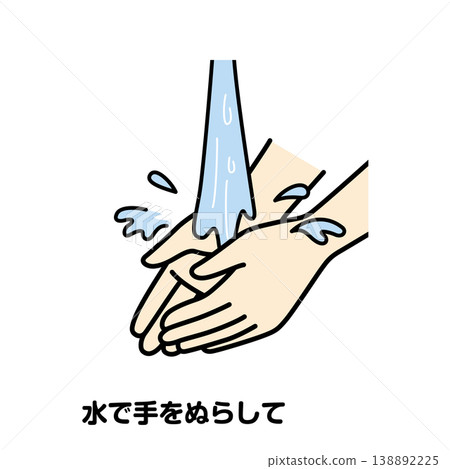 Wet your hands with water. 138892225