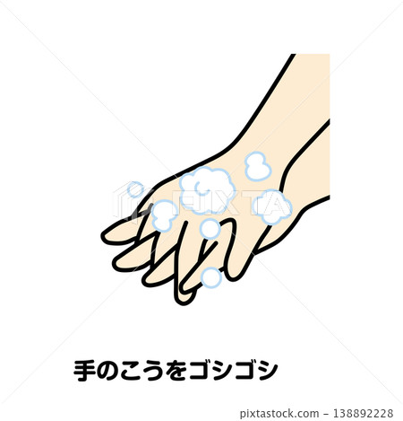 Rub the backs of your hands 138892228