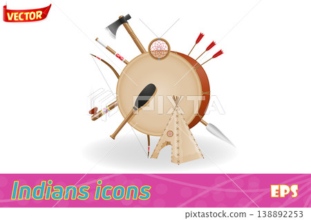 american indians concept vector illustration american indians concept vector illustration 138892253