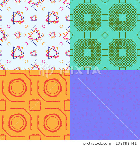 abstract line pattern set abstract line pattern set 138892441