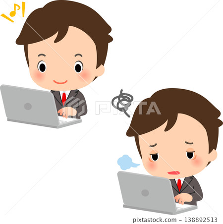 Businessmen who enjoy their work vs. businessmen who dislike their work Businessmen who enjoy their work vs. businessmen who dislike their work 138892513