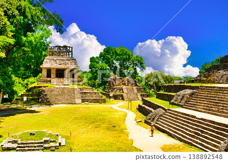 The breathtaking scenery of the Palenque ruins, remnants of the Mayan civilization's dreams hidden in the jungle. The breathtaking scenery of the Palenque ruins, remnants of the Mayan civilization's dreams hidden in the jungle. 138892548