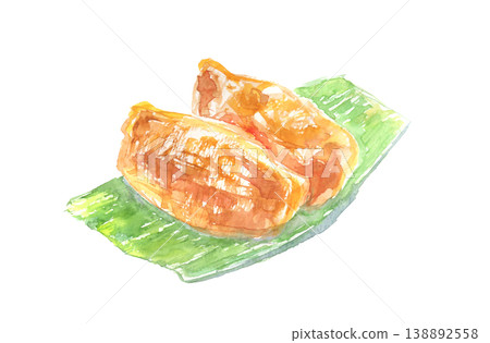 Watercolor illustration of inari sushi 138892558