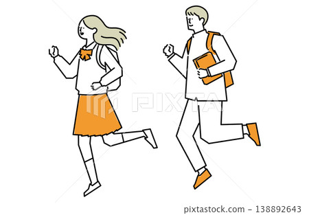 男女學生跑步 138892643