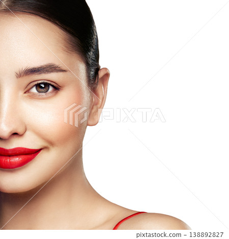 Portrait beautiful young woman with clean fresh skin Portrait beautiful young woman with clean fresh skin 138892827