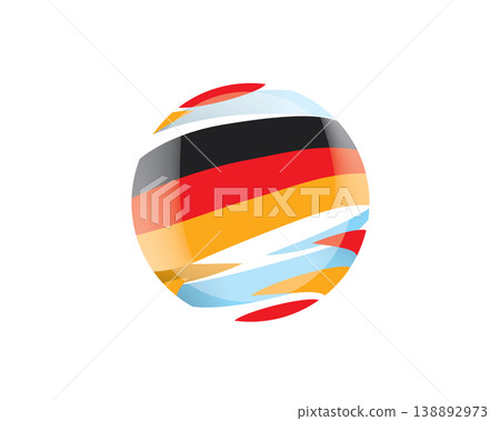 Bright and lively global depiction emphasizing Germany flags to demonstrate worldwide engagement Bright and lively global depiction emphasizing Germany flags to demonstrate worldwide engagement 138892973