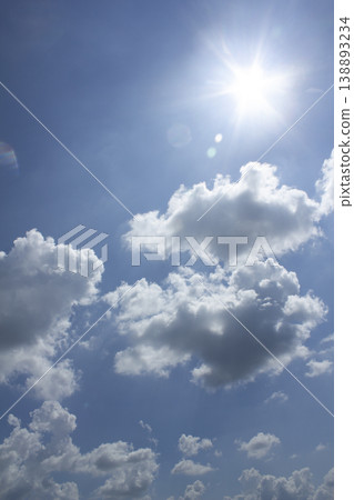 bright cumulus cloud and blue sky 138893234