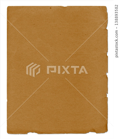 Brown cardboard sheet isolated on white 138893582