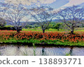Spider lilies blooming along the river and the autumn scenery | Seasonal landscapes of a rural area full of nature 138893771