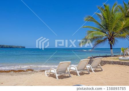 Beach chairs with ocean view at Estrella Beach Panama Beach chairs with ocean view at Estrella Beach Panama 138893785