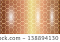Copper gold metallic hexagonal honeycomb texture background 138894130