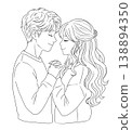 一對情侶牽手的插圖 138894350