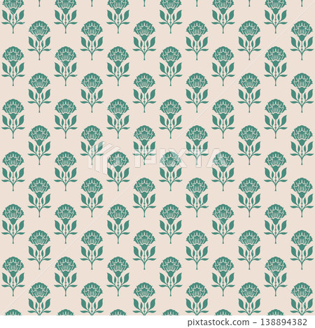 Ordered Botanical Jade Floral Rows Ordered Botanical Jade Floral Rows 138894382