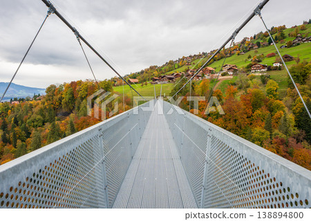 Sigriswil Panorama Bridge and autumn scenery, Sigriswil, Switzerland Sigriswil Panorama Bridge and autumn scenery, Sigriswil, Switzerland 138894800