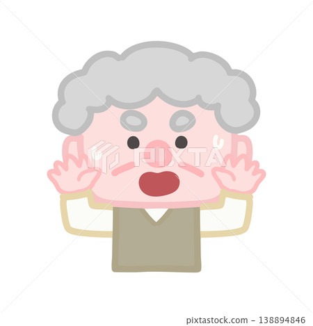 An old man who is at his wit's end 138894846
