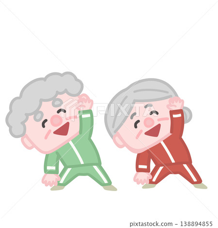 做體操的資深夫婦 138894855