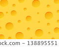 Vector cheese pattern background. Cheese texture 138895551