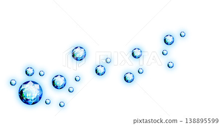 Glowing gem decoration, blue 138895599