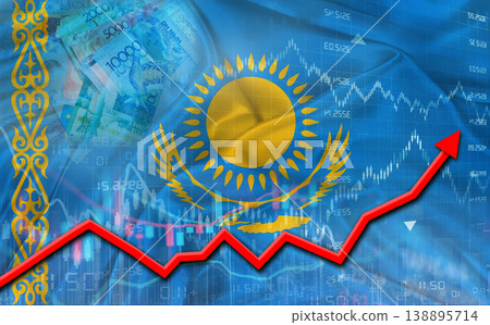 Kazakhstani economic growth on financial graph. Kazakhstan financial growth on market graph Kazakhstani economic growth on financial graph. Kazakhstan financial growth on market graph 138895714