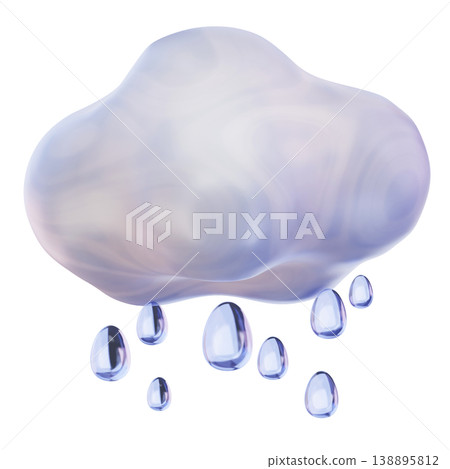 drizzling 3d render icon drizzling 3d render icon 138895812