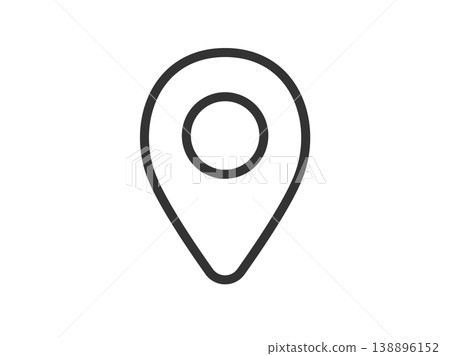 地圖圖釘圖示(線條圖) 地圖圖釘圖示(線條圖) 138896152