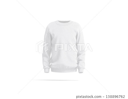 Blank white knitted sweater mockup png, transparent background, 3d rendering. Empty handmade wool pullover for wintertime mock up cut out. Clear loose overall jersey or woolen sweatshirt template. Blank white knitted sweater mockup png, transparent background, 3d rendering. Empty handmade wool pullover for wintertime mock up cut out. Clear loose overall jersey or woolen sweatshirt template. 138896762