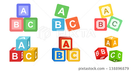 Hand holding alphabet ABC blocks icon set collection in flat style. Child education vector illustration on isolated background. Elementary school sign set collection business concept. Hand holding alphabet ABC blocks icon set collection in flat style. Child education vector illustration on isolated background. Elementary school sign set collection business concept. 138896879
