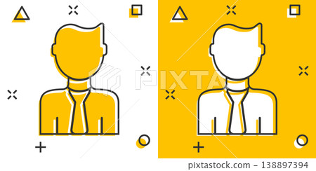 People communication icon in comic style. People cartoon vector illustration on white background. Partnership splash effect business concept. People communication icon in comic style. People cartoon vector illustration on white background. Partnership splash effect business concept. 138897394