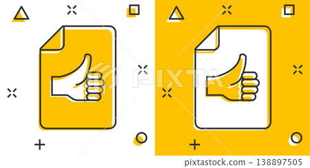 People hand with check mark icon in comic style. Accept cartoon vector illustration on white isolated background. Approval choice splash effect business concept. People hand with check mark icon in comic style. Accept cartoon vector illustration on white isolated background. Approval choice splash effect business concept. 138897505