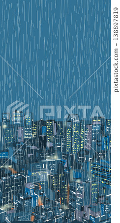 雨夜的城市景色 雨夜的城市景色 138897819