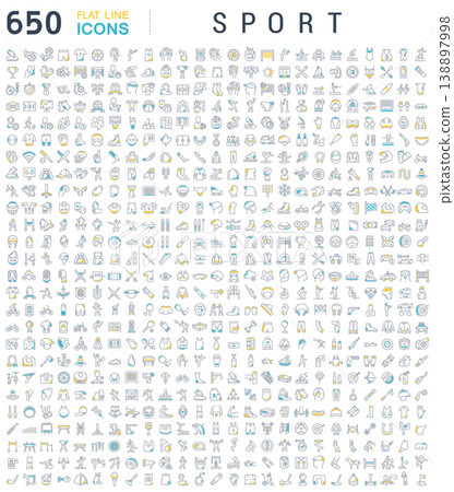 Set Vector Line Icons of Sport. 138897998