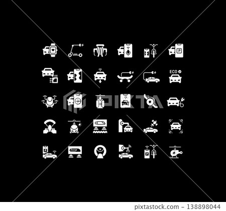 Set of Simple Icons of Transport Technology Set of Simple Icons of Transport Technology 138898044