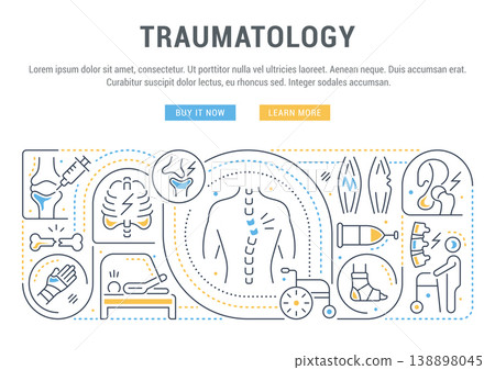 Linear Banner of the Traumatology. 138898045
