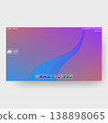Modern gradient desktop interface dashboard with minimal UI design 138898065