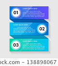 Modern gradient infographic template with numbered steps layout design 138898067
