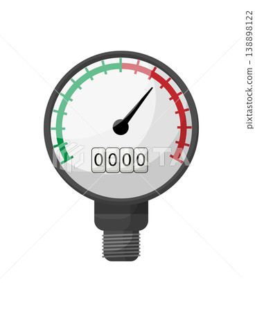 Green and Red Digital Gauge Green and Red Digital Gauge 138898122
