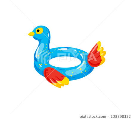 Parrot Shaped Lifebuoy Illustration Parrot Shaped Lifebuoy Illustration 138898322