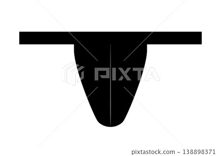 Black silhouette of men thong underwear. Vector illustration of male lingerie isolated on white background. Black silhouette of men thong underwear. Vector illustration of male lingerie isolated on white background. 138898371