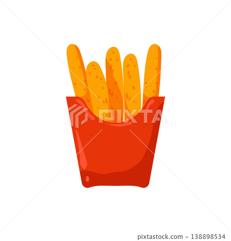 French Fries in Red Box 138898534