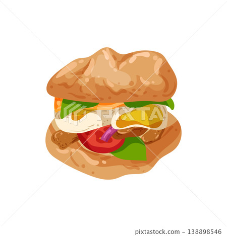 Burger with Egg 138898546