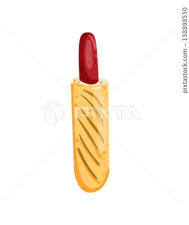 Hot Dog in Bun Hot Dog in Bun 138898550