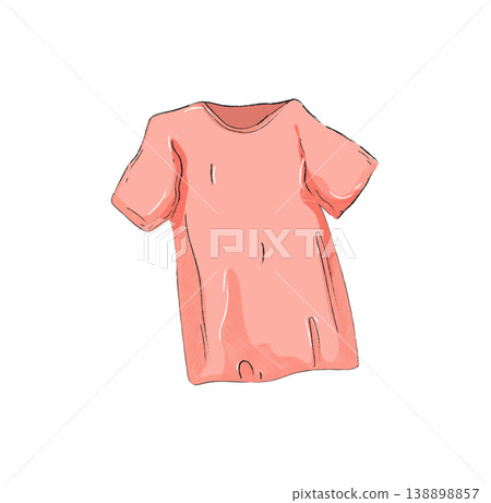 Pink Short-Sleeve T-Shirt Vector 138898857