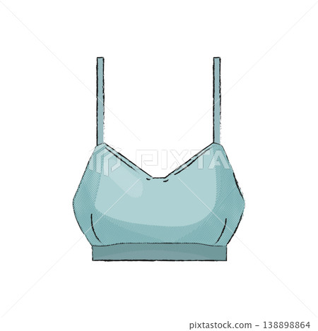 Light Blue Triangle Bra Vector 138898864