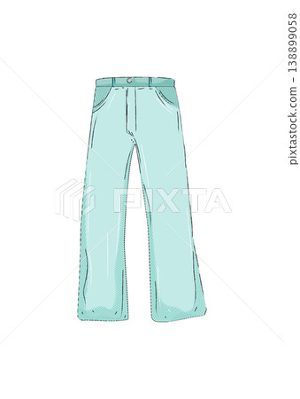 Light Blue Straight-Leg Jeans Vector Light Blue Straight-Leg Jeans Vector 138899058