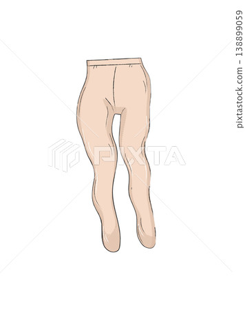 Light Pink Tight Leggings Illustration Light Pink Tight Leggings Illustration 138899059