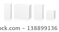 White 3D Cardboard Boxes Mockup.  138899136