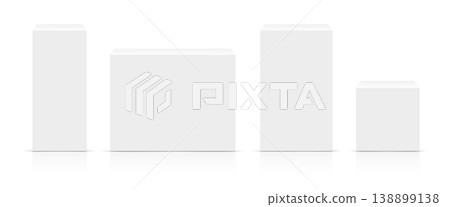 White pedestals or podium. White pedestals or podium. 138899138