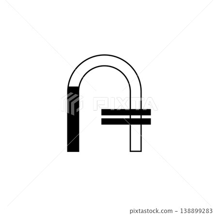 Unique Linear Segmented Letter A Icon 138899283