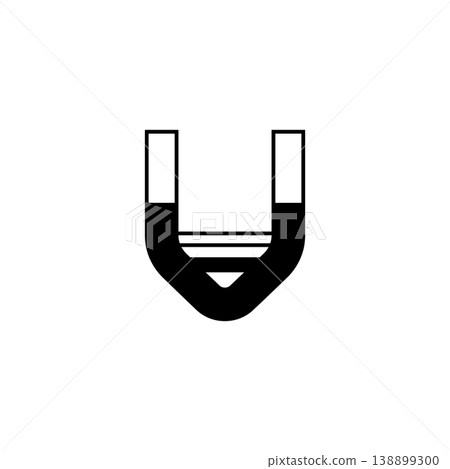 Artistic Split Lowercase Letter u Icon Artistic Split Lowercase Letter u Icon 138899300