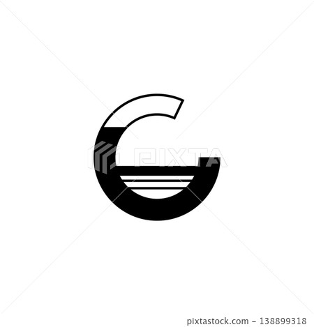 Artistic Split Lowercase Letter c Icon Artistic Split Lowercase Letter c Icon 138899318